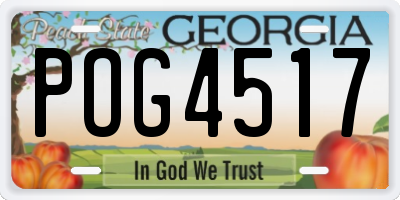 GA license plate POG4517