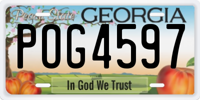 GA license plate POG4597
