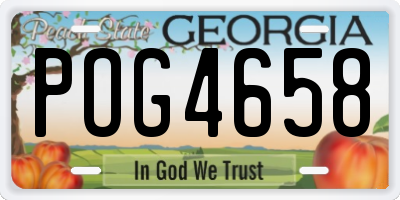 GA license plate POG4658