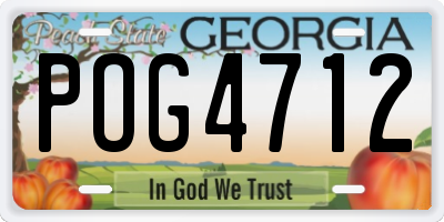 GA license plate POG4712