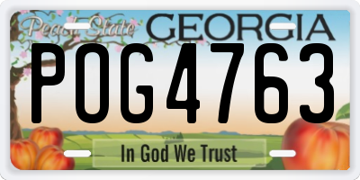 GA license plate POG4763