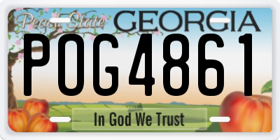 GA license plate POG4861