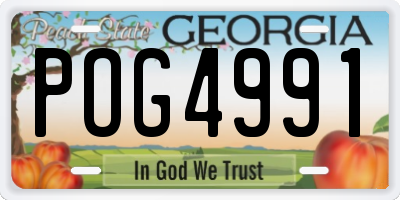 GA license plate POG4991