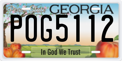 GA license plate POG5112