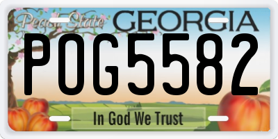 GA license plate POG5582