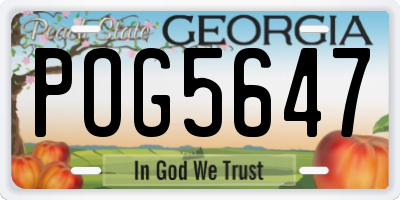 GA license plate POG5647