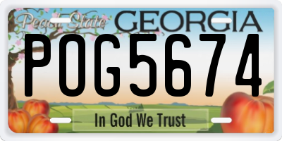 GA license plate POG5674