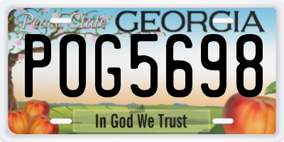 GA license plate POG5698