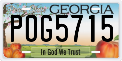 GA license plate POG5715