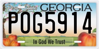 GA license plate POG5914