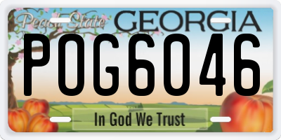 GA license plate POG6046