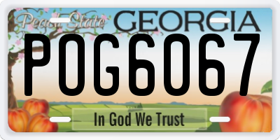 GA license plate POG6067
