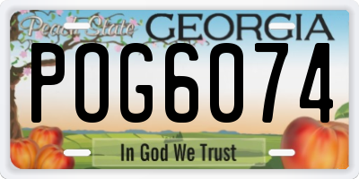 GA license plate POG6074