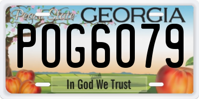 GA license plate POG6079