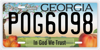 GA license plate POG6098