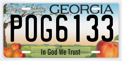 GA license plate POG6133