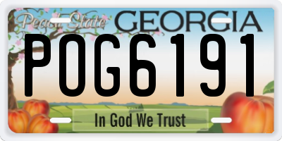 GA license plate POG6191