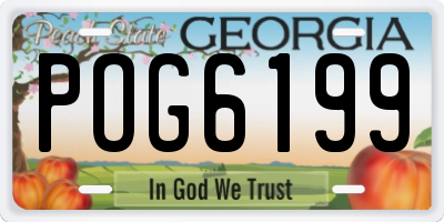 GA license plate POG6199
