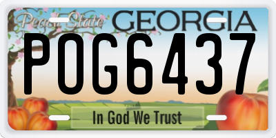 GA license plate POG6437
