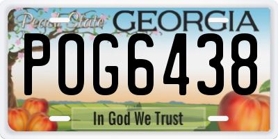 GA license plate POG6438