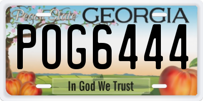 GA license plate POG6444