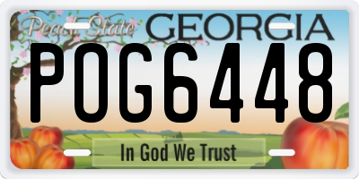 GA license plate POG6448