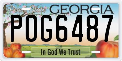 GA license plate POG6487