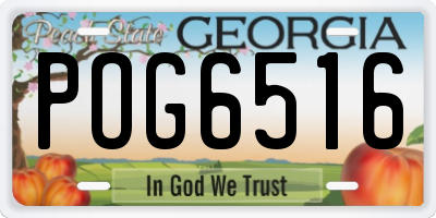 GA license plate POG6516