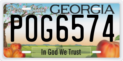 GA license plate POG6574