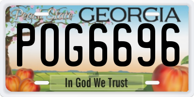 GA license plate POG6696