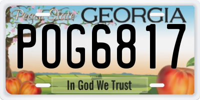 GA license plate POG6817