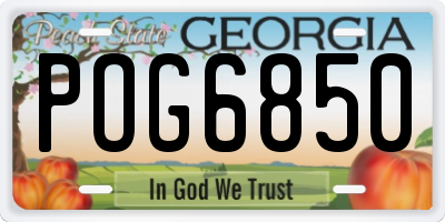 GA license plate POG6850