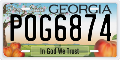 GA license plate POG6874