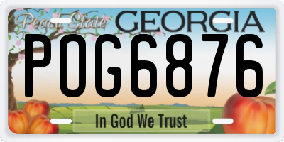 GA license plate POG6876