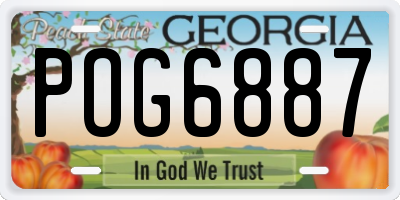 GA license plate POG6887