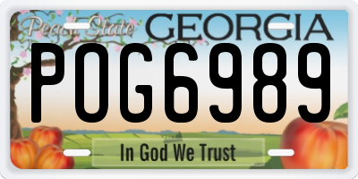GA license plate POG6989