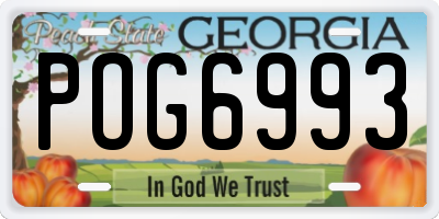 GA license plate POG6993
