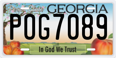 GA license plate POG7089
