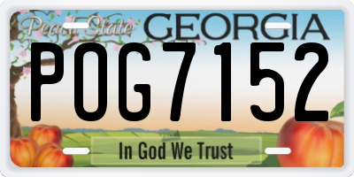 GA license plate POG7152