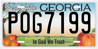 GA license plate POG7199