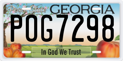 GA license plate POG7298