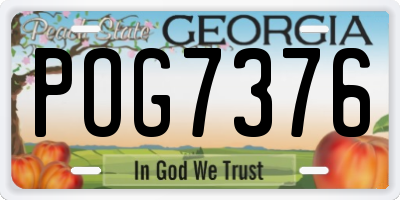 GA license plate POG7376