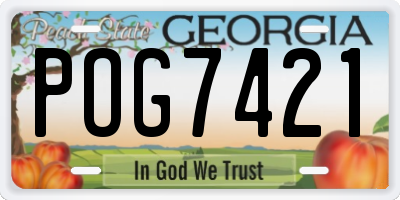 GA license plate POG7421