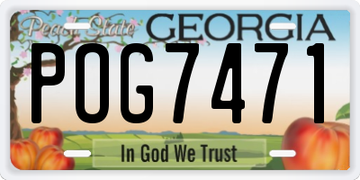 GA license plate POG7471