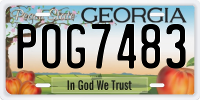 GA license plate POG7483