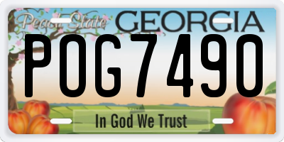 GA license plate POG7490