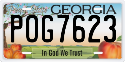 GA license plate POG7623