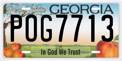 GA license plate POG7713