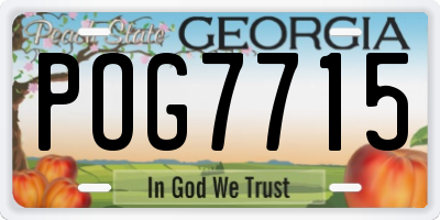GA license plate POG7715