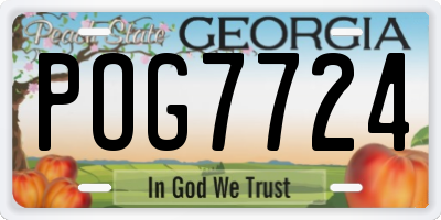 GA license plate POG7724